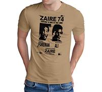 OM3® ZAIRE74 Foreman vs Ali - Camiseta para hombre - Rumble In The Jungle Heavyweight Boxing Fight - S - 5XL, caqui, M