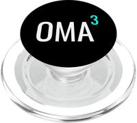 OMA Hoch 3 Mathematics Design Grandma of Three Grandchildren PopSockets PopGrip para MagSafe