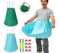 Oma-Hosen-Gartenspiel,2-teiliges Ausfallenen Partyspielen,8 Hüpfbällen,2 Pumpen,80×105 cm,Gigante Outdoor-Ffreizeitspiel für Erwachsene,Familienfeiern im Garten,Gigant Dehnhosen Wurfspiel für Spiele