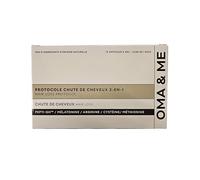 OMA & ME - Protocolo 3 en 1 potente y rápido para la repelencia del cabello, anticaída, estimula el crecimiento, fortalece el cabello. Suero fabricado en Francia - Cura de 90 días 36 frascos de 6 ml