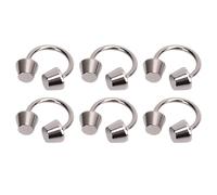 Omabeta 10 Uds. Hebilla de Remache en Forma de C, Anillo Decorativo de Aleación de Zinc Premium para Manualidades, Ropa, Gancho para Collar, Sombrero, Uso Versátil