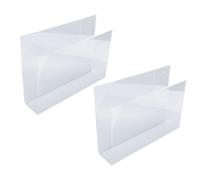 Omabeta 2 Soportes de Pared de Acrílico Transparente para Archivos, Solución de Almacenamiento de Pared para la Organización de la Oficina, con Diseño para Colgar Revistas, Follet