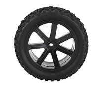 Omabeta 4pcs 1/10 RC Tire Wheel Tire Tire Tiret Bordes de Nylon Llenado de Esponja de Goma Superior con Mejor Agarre para HSP HPI Hobbyking LOSI VRX LRP ZD Racing (Negro)