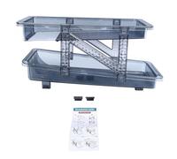Omabeta Auto Rolling Soda Puede Dispensador, 2 Niveles Organizador de Contenedor de Bebidas de Ancho Ajustable para Despensa de Refrigeradores, 14.2x6.2x6.4in