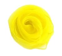 Omabeta Bufanda de Juego para Niños, Bufanda de Seda de Malabarismo Colorida Brillante para Danza, Música, Ritmo, Ayuda Educativa (Amarillo)