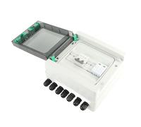 Omabeta Caja Combinadora Solar Fotovoltaica, Diseño Compacto a Prueba de Agua con Protección contra Sobretensiones para Sistemas de Energía Solar, Entrada de 2 Cuerdas DC550V