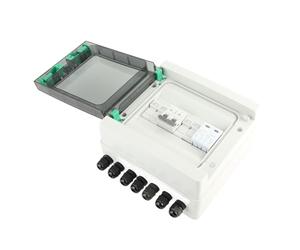 Omabeta Caja Combinadora Solar Fotovoltaica, Diseño Compacto a Prueba de Agua con Protección contra Sobretensiones para Sistemas de Energía Solar, Entrada de 2 Cuerdas DC550V