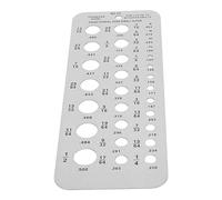 Omabeta Calibre de Taladro de Acero Inoxidable con 29 Agujeros para Taladro de Metal, Brocas y Pernos de 1/16-1/2 Pulgadas, Herramienta de Medición Precisa para Entusiastas del Bricolaje, Ligero y