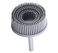 Omabeta Cepillo de Pulido de Disco de Cerdas de 2 Pulgadas para Eliminar óxido y Moler Material de Caucho de Esmeril Duradero (Blanca)
