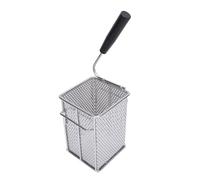 Omabeta Cesta de Fry de Acero Inoxidable Contenedor de Papas Fritas con Largo, Cesta de Chips para Cocinar Chips de Cebolla Anillos de Cebolla Vegetales, 4.7x4.7x6.8in