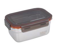 Omabeta Contenedor de Almacenamiento de Alimentos a Prueba de Fugas de Acero Inoxidable, Respetuoso con el Medio Ambiente para Viajes a Casa, Caja de Conservación Rectangular de Acero Inoxidable 304