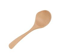 Omabeta Cuchara de Sopa de Madera Pulida Fina para Restaurante de Cocina, Cuchara de Madera Grande de Largo para Comer, de de Haya Hecha a Mano para Mezclar Degustar Girar