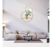 Omabeta Decoración de Pared con Exhibición de Flores Artificiales, Soporte de Hierro Simple para Dormitorio, Sala de Estar, Decoración de Montaje en Pared para Colgar Flores en el Hogar que Ahorra