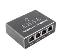 Omabeta Divisor Ethernet Dispositivo de Red de Alta Velocidad de 1 a 4 Gigabit para Oficina en Casa Aleación de Aluminio 1 Unidad