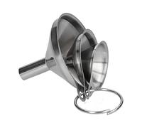 Omabeta Embudos Duraderos de Acero Inoxidable para Llenado de Botellas Pequeñas, Mostrador de Cocina sin Fugas para Sal/pimienta, Hierbas, Especias para Cocina Casera, 3 uds.