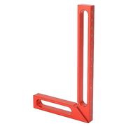 Omabeta Escuadra de Carpintero en Forma de L con Alta Precisión, ángulo Recto de 90° para Proyectos de Carpintería y Metal, Aleación de Aluminio, Color Rojo (160mm)
