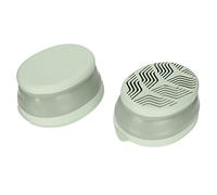 Omabeta Escurridor de Doble Capa, Almacenamiento Portátil Plegable de Verduras para Cocina, Viajes Al Aire Libre, Hecho de Plástico de Calidad Alimentaria (Verde pequeña)