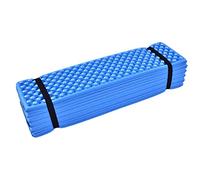 Omabeta Espuma Al Aire Mat de Campamento Plegable Almohadilla para Dormir para Dormir Forma de Celda de Huevo Material Portátil Portátil con Espalda Negra para Acampar la Carpa de (Azul)