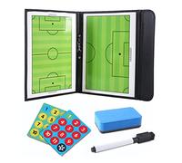 Omabeta Estrategia de Fútbol de Entrenador de Fútbol Magnético Portapapeles Secos de Borrado Seco de Doble Cara con Fuertes Marcadores de Piezas de Ajedrez magnéticas.