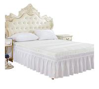 Omabeta Falda elástica de la Cama del Dormitorio de la Colmena de la Cama Falda de la Cenefa de la Cama Lavable a máquina(Queen: 60 * 80+15inch)