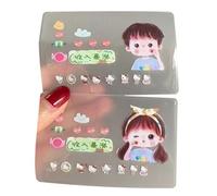 Omabeta Funda Protectora para Tarjeta de Identificación, Bonito Soporte Impermeable de PVC para un Fácil Reconocimiento, Elegante y Práctico para Parejas de 2x2 Pulgadas (Modelo de pareja de moda)