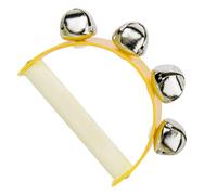 Omabeta Jingle Bell Toy Color Brillante Ergonómico Campanas para Niños Educación Musical Temprana Madera 1 Unidad (Amarillo)