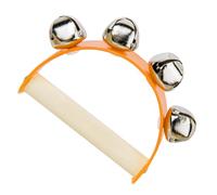 Omabeta Jingle Bell Toy Color Brillante Ergonómico Campanas para Niños Educación Musical Temprana Madera 1 Unidad (Naranja)
