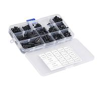 Omabeta Juego de Espaciadores de Tornillos Hexagonales de Nailon de 320 Piezas, Kit de Separación Macho Hembra Resistente a Altas Temperaturas para Micromotor, Electrónica, Surtido Negro M3