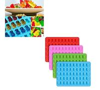 Omabeta Juego de Moldes Grandes de Silicona para Ositos de Goma, Moldes Flexibles y Antiadherentes para Dulces, para Hacer Fondant, Chocolate, para Refrigerios Saludables, Cocina, Fiesta de