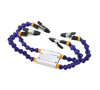 Omabeta Manos Amigas para Soldar, Herramienta de Base de Aleación de Aluminio con Brazo Flexible ABS Duradero para Profesionales y Aficionados, 2 Juegos (4 Uds.)