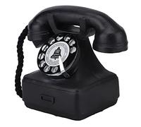 Omabeta Modelo de Teléfono Decorativo Retro, Estatuilla de Artista de Decoración de Escritorio de Teléfono Giratorio con Botón Pulsador para Accesorios de Fotografía