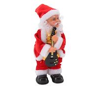 Omabeta Muñeco Eléctrico de Baile Musical, Muñeco Navideño Alegre Que Sacude la Cadera para Decoración del Hogar y Regalos, Franela de 365g (Guitarra)