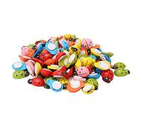 Omabeta Pegatinas de Mariquita de Madera, Decoraciones Artesanales Autoadhesivas Coloridas Para Fiesta de álbum de Recortes, 100 Uds. Para el Hogar
