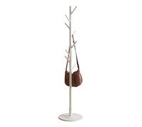 Omabeta - Percha de madera para pie, soporte para abrigo de madera, de pie, libre, entrada, pasillo, árbol, muebles, hogar, ropa, con soporte, base, redonda, ropa de oficina, color