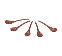 Omabeta Phoebe Zhennan 20,5 Cm Juego de Cucharas de Madera de 5 Cucharas de Cocina Antideslizantes de Conducción de Calor Lenta para la Cocina Casera Phoebe Zhennan