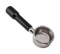 Omabeta Portafilter de café sin Fondo de 58 Mm, Soporte de Cesta de Filtro con 2 Orejas Cómodas para Gaggia Baby Classic Deluxe (Negro)