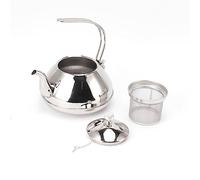 Omabeta Tetera de Acero Inoxidable, 1.5L de Gran Capacidad de Estufa de Estufa con Filtro para la Cocción de Inducción de Campamento de la Oficina en Casa (Color de acero inoxidable)