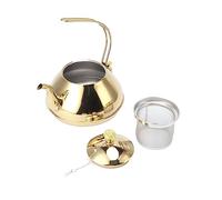 Omabeta Tetera de Acero Inoxidable, 1.5L de Gran Capacidad de Estufa de Estufa con Filtro para la Cocción de Inducción de Campamento de la Oficina en Casa (Oro)