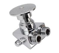 Omabeta Válvula de Pedal de Pie, Control de Flujo de Agua sin Toque de Cobre para la Cuenca del Baño Grifo de Fregadero de Cocina, Válvula de Agua de Pedal de un Pie Montada en el Piso