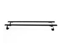 OMAC Barras portaequipajes básicas compatibles con VW Caddy 2004 - 2015, acero, 75 kg, color negro, 2 piezas, puntos de fijación para portabicicletas, cajas de techo, portaesquís