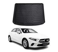 OMAC Alfombrilla para maletero de coche, Bandeja Maletero, compatible con Mercedes Clase A W177 2018 - 2022, ajuste 3D, alfombrilla de borde alto, para todo tipo de clima, color negro