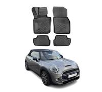 OMAC Alfombrillas, Alfombras Coche, Alfombrilla Coche Conductor, compatibles con Mini One 2014 - 2021, con borde alto, de goma, color negro