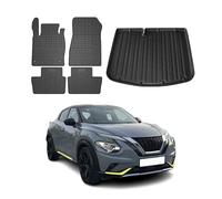 OMAC Alfombrillas & Bandeja Maletero Juego Compatible con Nissan Juke 2019-2026 Goma TPE Negro 5X