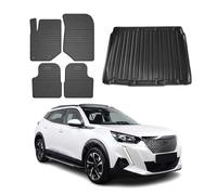 OMAC Alfombrillas & Bandeja Maletero Juego Compatible con Peugeot 2008 2019-2026 Goma TPE Negro 5X