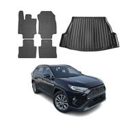 OMAC Alfombrillas & Bandeja Maletero Juego Compatible con Toyota RAV4 2019-2025 Goma TPE Negro 5X
