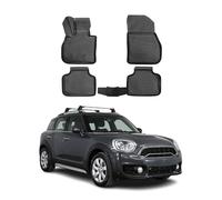 OMAC Alfombrillas Coche Compatible con Mini Countryman F60 2016-2024 Negro Goma TPE 4Pza