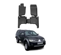 OMAC Alfombrillas de Coche 3D de polímero compatibles con Mitsubishi L200 IV (2005-2015) - Juego de felpudos de Goma
