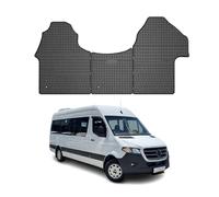 OMAC Alfombrillas de coche, Alfombras, Esterilla para todo tipo de clima, compatibles con Mercedes Sprinter W907 2018-2022, ajuste 3D, borde alto, alfombrillas de goma, color negro