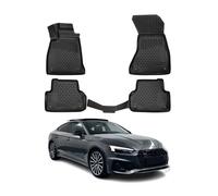 OMAC Alfombrillas De Coche Compatible con Audi A5 F5 Sportback 2016-2024 Negro Goma TPE 4X