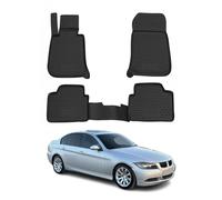 OMAC Alfombrillas De Coche Compatible con BMW Serie 3 E90 2005-2013 Negro Goma TPE 4Pza